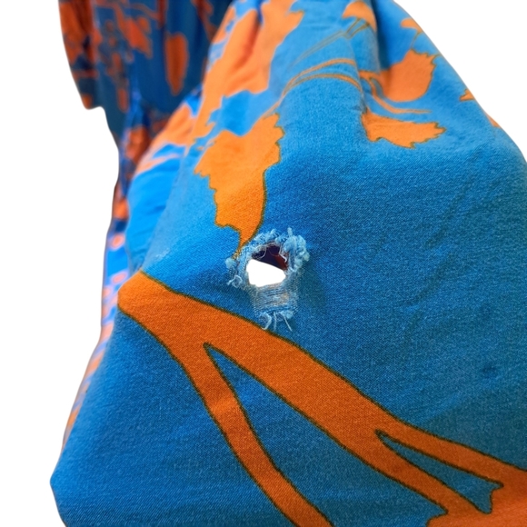 Anthropologie Abel the Label Strapless Maxi Dress – Blue & Orange Floral – Boho - Picture 6 of 10